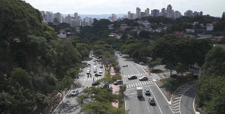 Imagem da Zona Oeste de São Paulo vista de cima