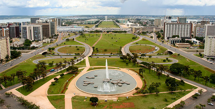 Fotografia aérea de Brasília, distrito federal do Brasil