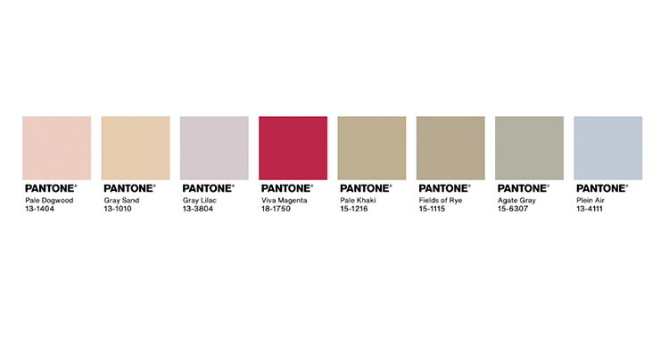 Uma imagem de várias cores, incluindo a cor da Pantone 2023: Viva Magenta